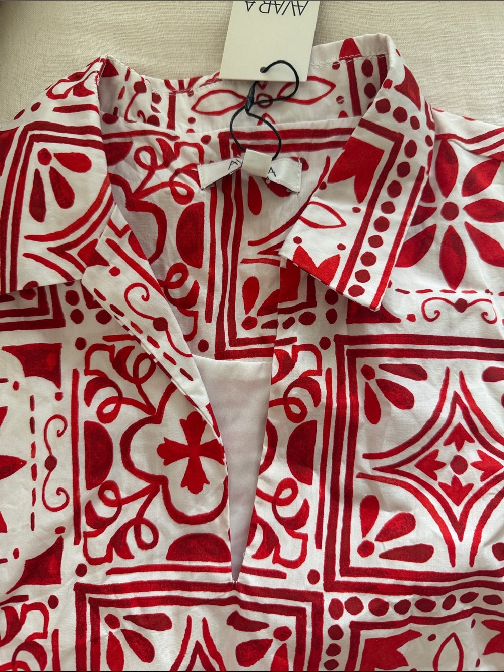 Avara Red & White Sleeveless Tile-Print Dress
NEVER WORN - W TAGS - Picture 4 of 6